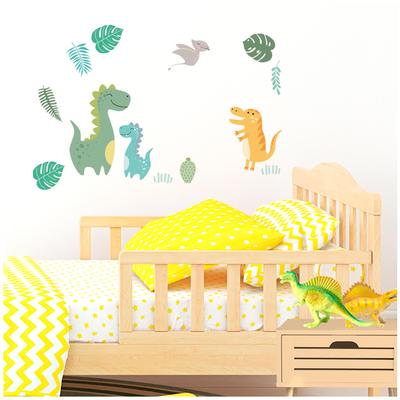 [R3415] - 3 Sheets of Green 'Dinosaurs' Stickers - 30x13 Cm