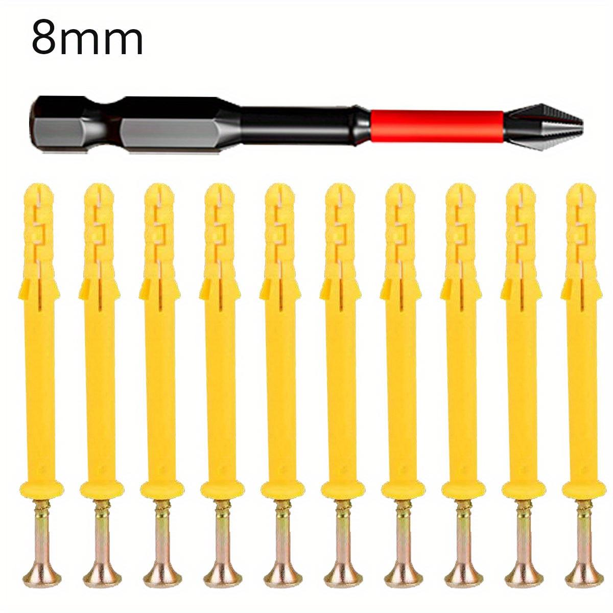 

Plastic Drywall Wall Anchors Screw, Self Tapping Screws and Ribbed Wall Anchors,Wall Plug Bolts Expansion for Wallboard Concrete