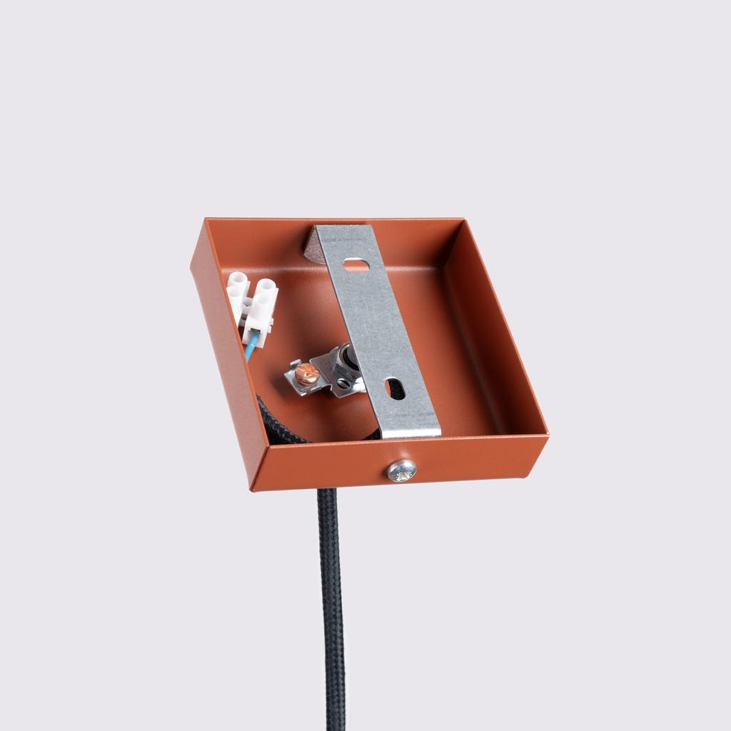 Lampa Wisząca Karbon 1 Gu10 Ochra Czerwona Alu Sollux Sl.1630