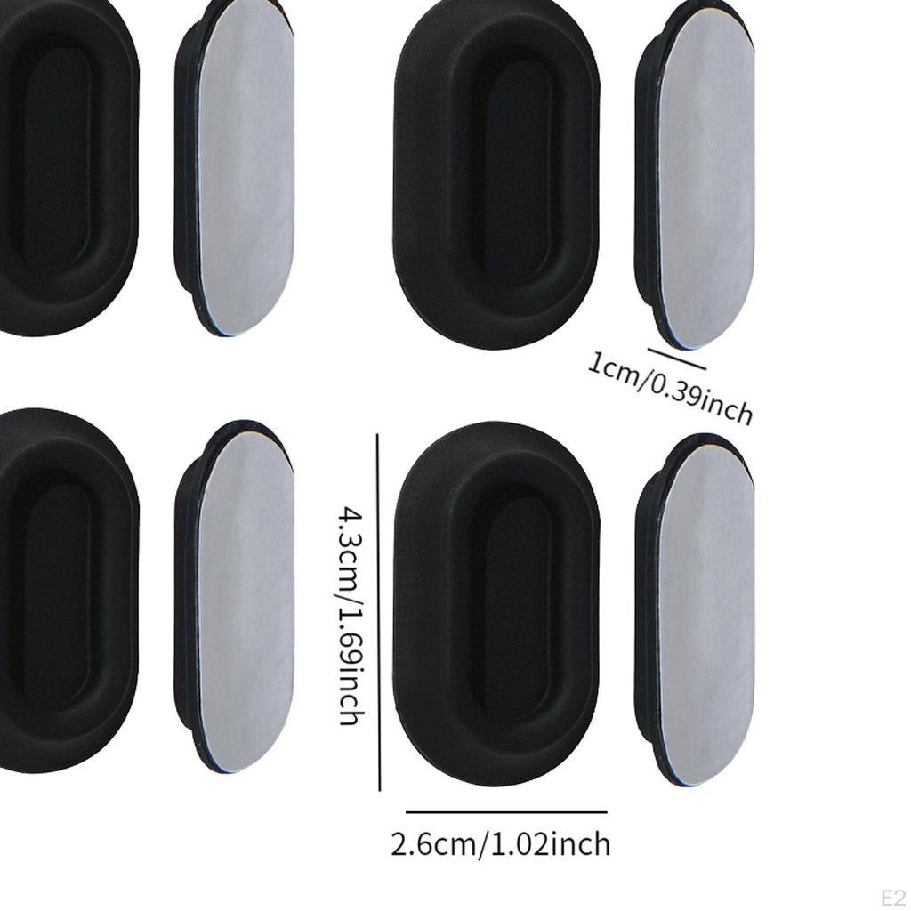 4 Pieces Remote Holder Wall Mounted, Easy to Install Sturdy Self Sticky TV Control Rack for