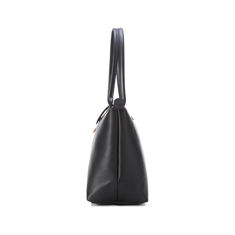 Longchamp Le Pliage City 28 Zipper Long Handle Eco-Friendly Coated Canvas Dumpling Bag Tote Shoulder Bag Medium Women Bags Black 2605HYQ001