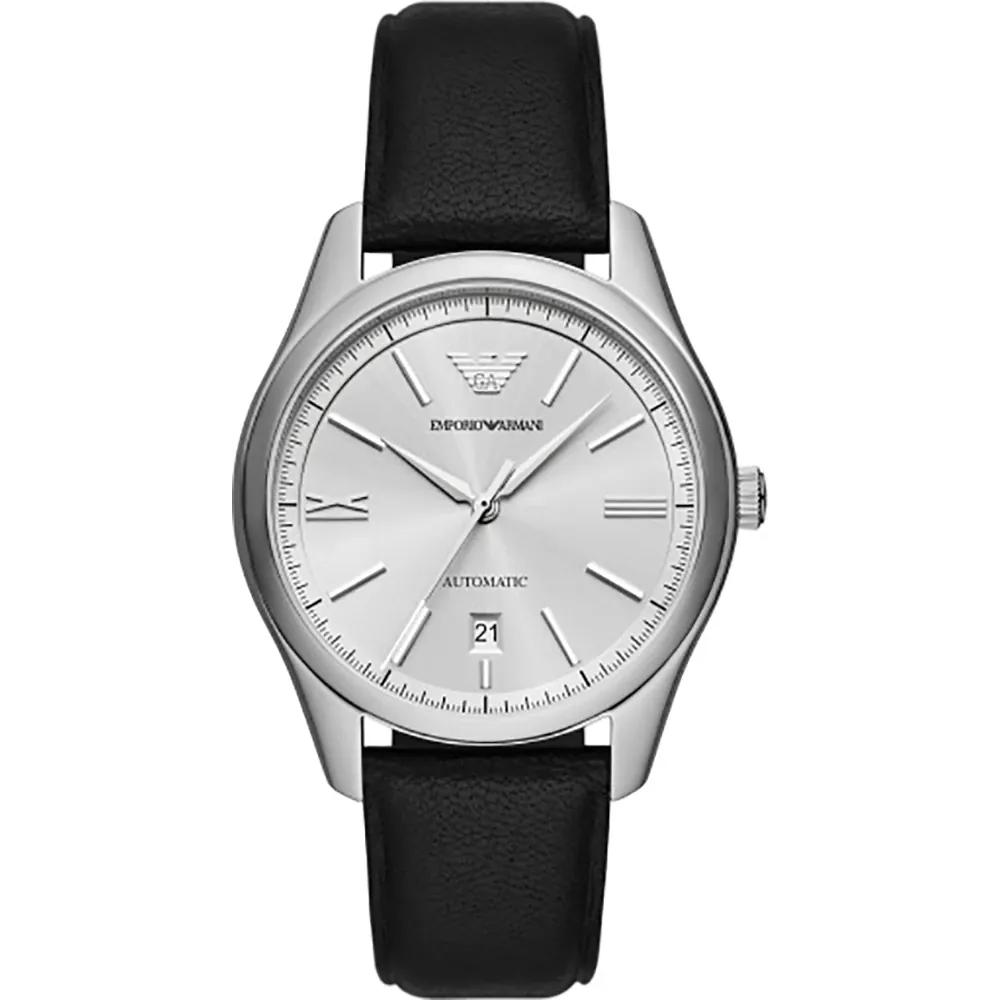 

Emporio Armani Antonio Silver Black Leather Men s Mechanical Automatic Watch AR60077 серебряный