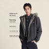 Jack & Jones Herren Kapuzen Winterjacke mit Fellkragen