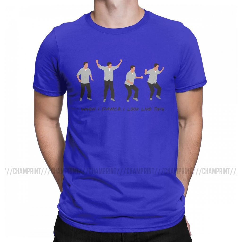 Leisure Friends Chandler Bing When I Dance T-Shirt Men Crew Neck Cotton T Shirt TV Short Sleeve Tee Shirt Original Clothing
