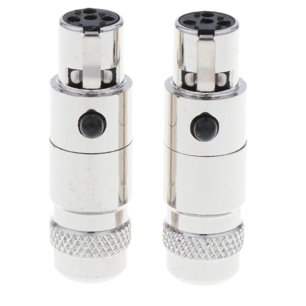 4 Pieces mm Mini XLR Female Plugs Connectors Socket