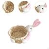 Easter Basket Candy Gift Empty Plate Hand-Woven Decorative Storage for