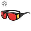 Unisex Night Vision Outdoor Sports Cycling Sunglasses with Yellow Lenses