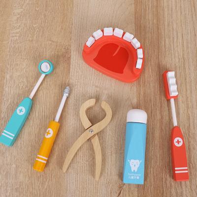 Set de Docteur en Bois pour Enfants Jeu de Rôle Kit Médical Simulation Jouet de Rôle d'Infirmière pour Garçons et Filles
