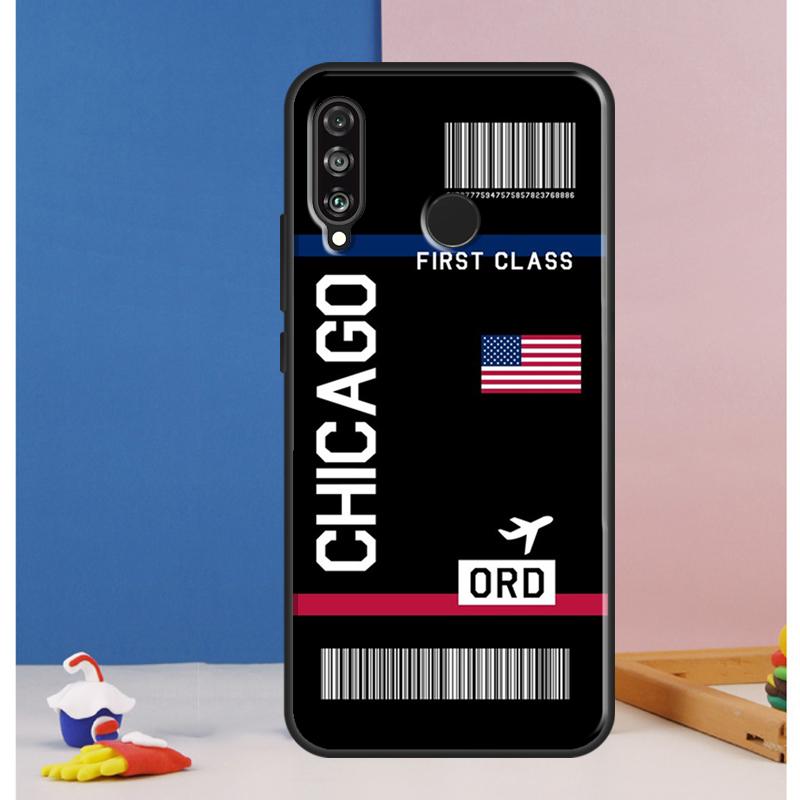 Boarding Pass Plane Ticket For Huawei Nova Y90 Y70 Y60 Y72 Y61 Y91 12s 12i 11i 7i 8i 9 10 SE P60 Pro P30 P40 Lite Case