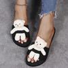 Fashion 2025 Summer Cute Bear Decor Slippers for Women Fashion Med Heel Wedges Sandals Woman Daily Outside Non Slip Slides Mujer