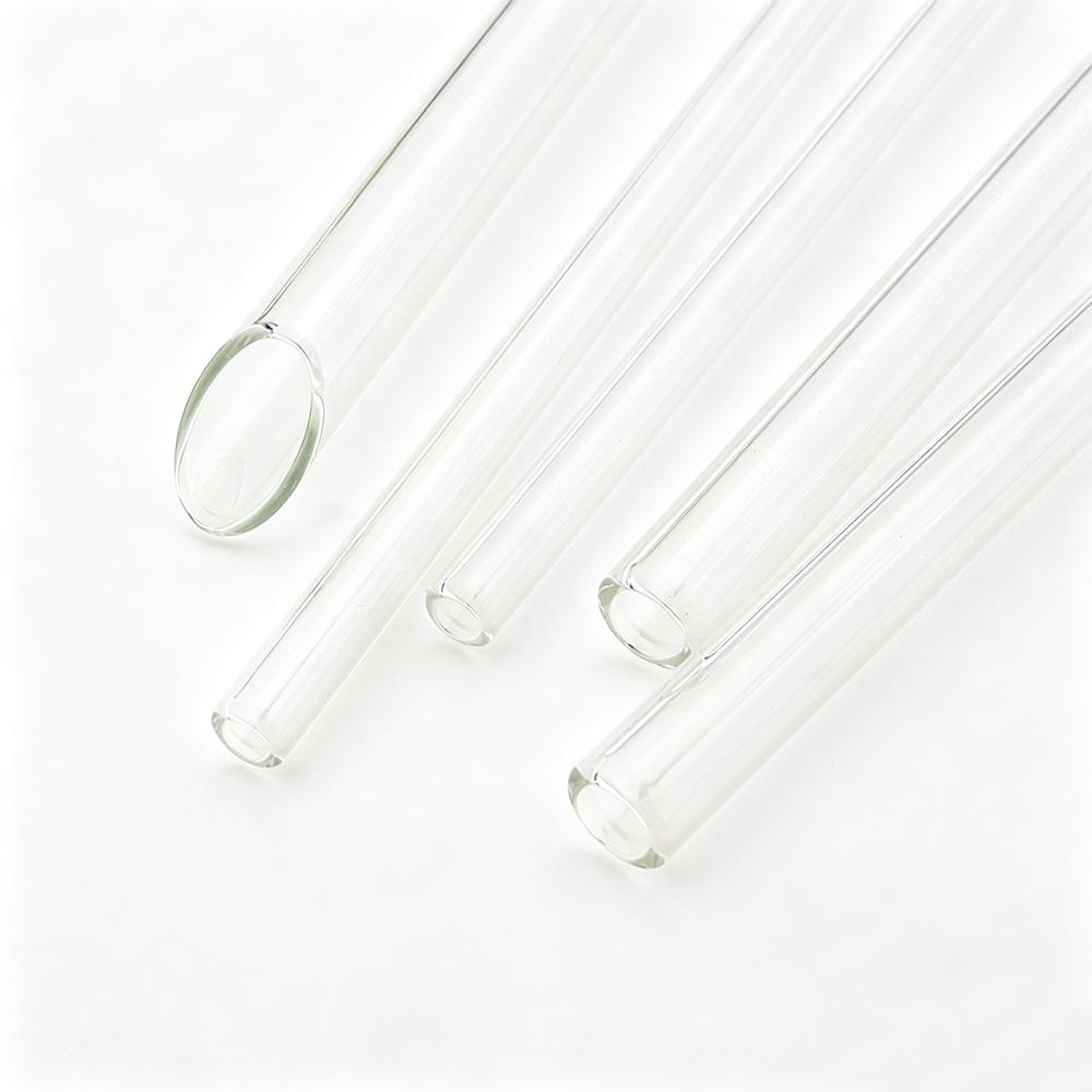 12mm High Borosilicate Glass Straw 3/4/6Pcs Reusable Eco Friendly Drinking Straws Set Bubble Tea Smoothies Bar Accessories