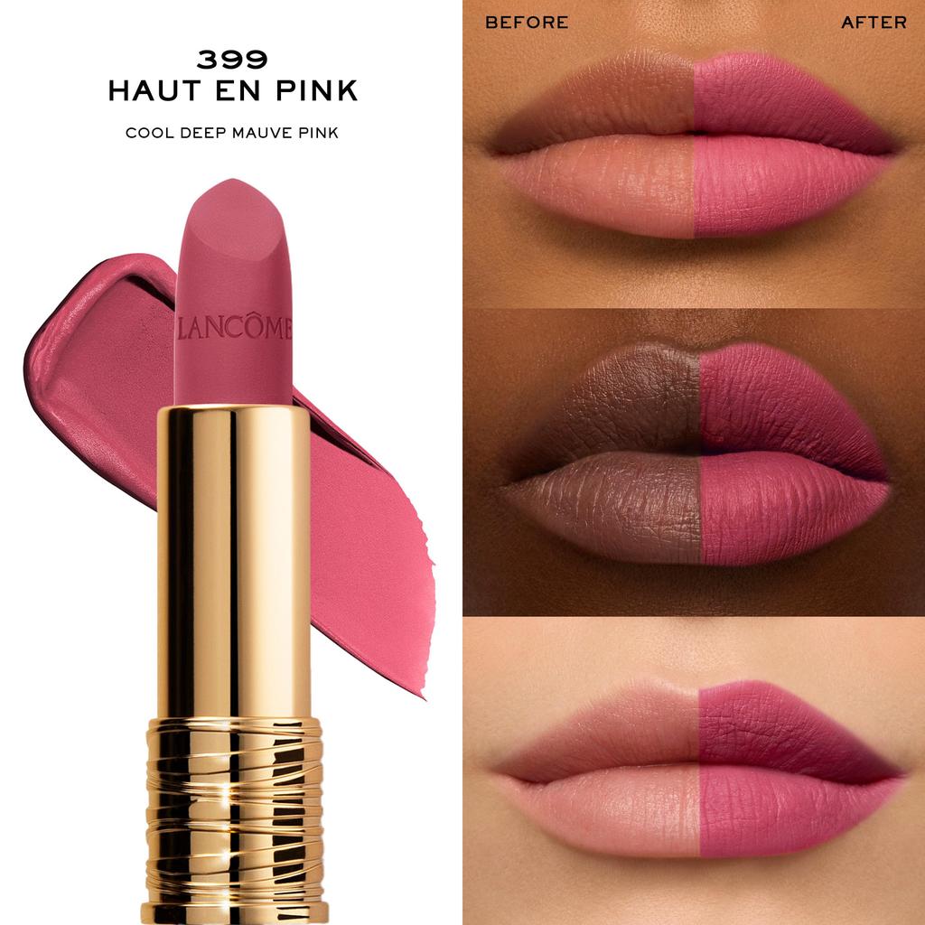 Rouge Drama Matte 399 Eau en Pink Lipstick Moisturizing LANCÔME L'Absolu 3.4g