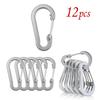1/6/12pcs Aluminum Carabiner Clip Keychain Carabiners Lock Buckle Snap Outdoor Multi Tool Backpack Camping Hiking Fishing Hook