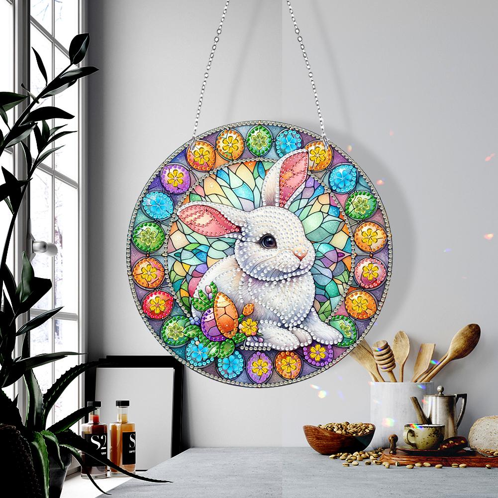 Sun Catcher Cat Rhinestone Diamond Art Window Pendants Rabbit Moose 5D DIY Diamond Painting Pendant for Garden Window Decor Gift