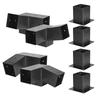 4x4 Inch Pergola Bracket Inner 3.5x3.5 3-Way Slanted Brackets with Bases