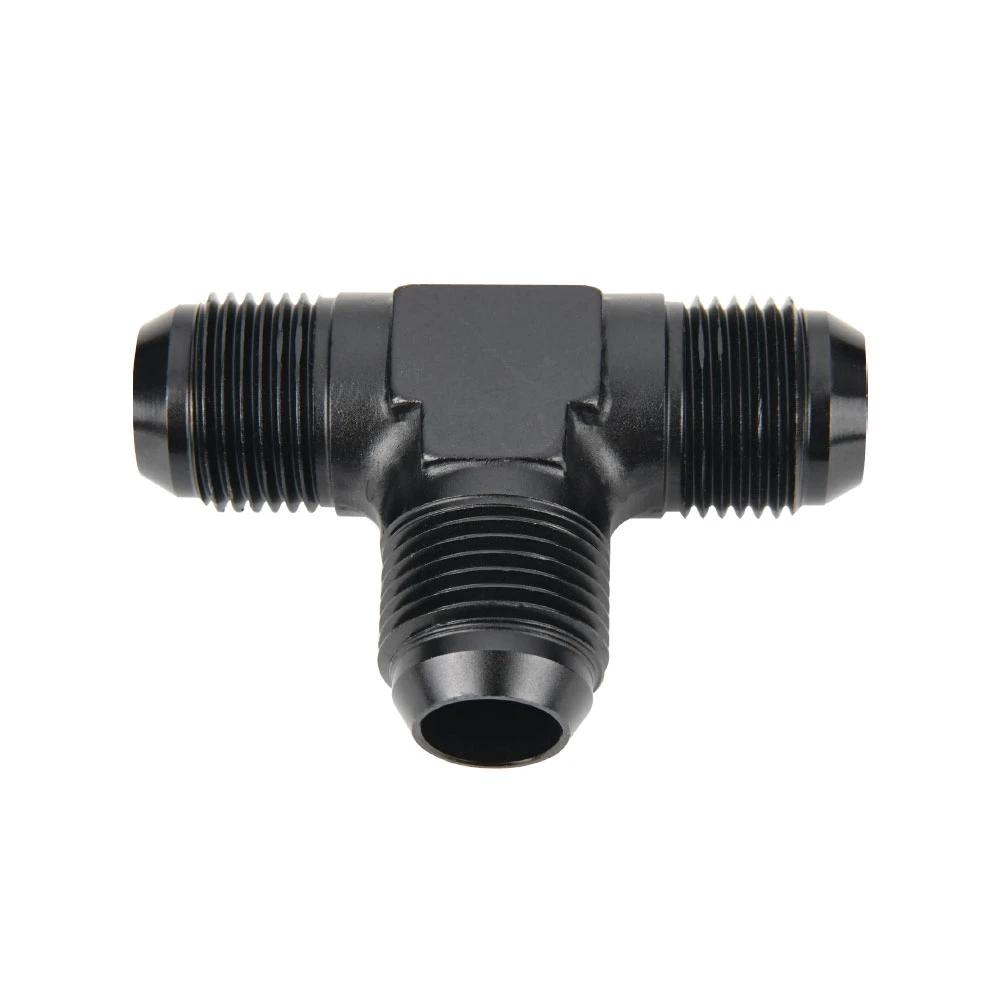 AN4 AN6 AN8 AN12 AN10 Male Flare With Female Tee Adaptor Union Fuel Hose Fitting 3 Ports T Pipe Connector Splitter Aluminum