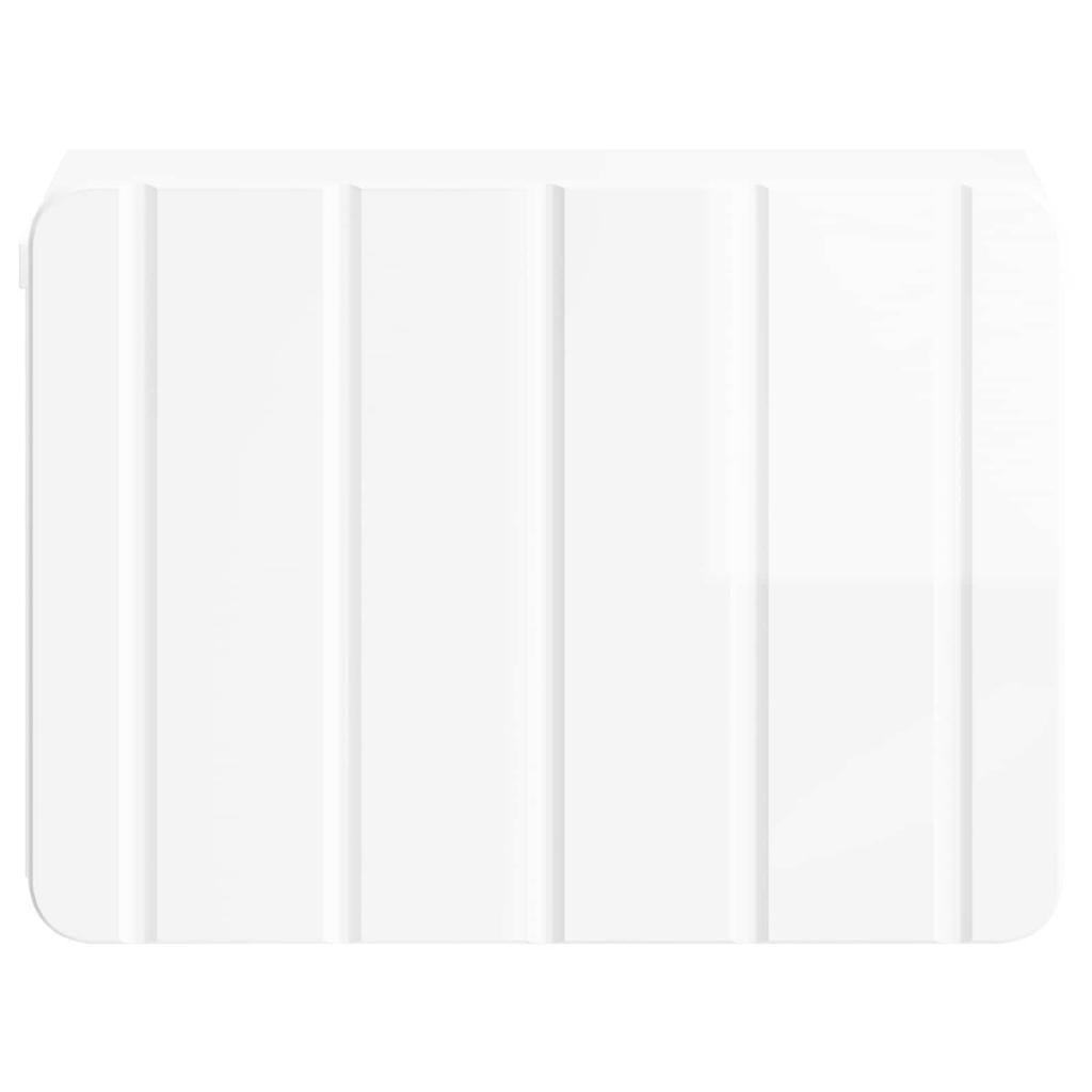 Wall Mounted Nightstand 2 pcs High Gloss White Particleboard