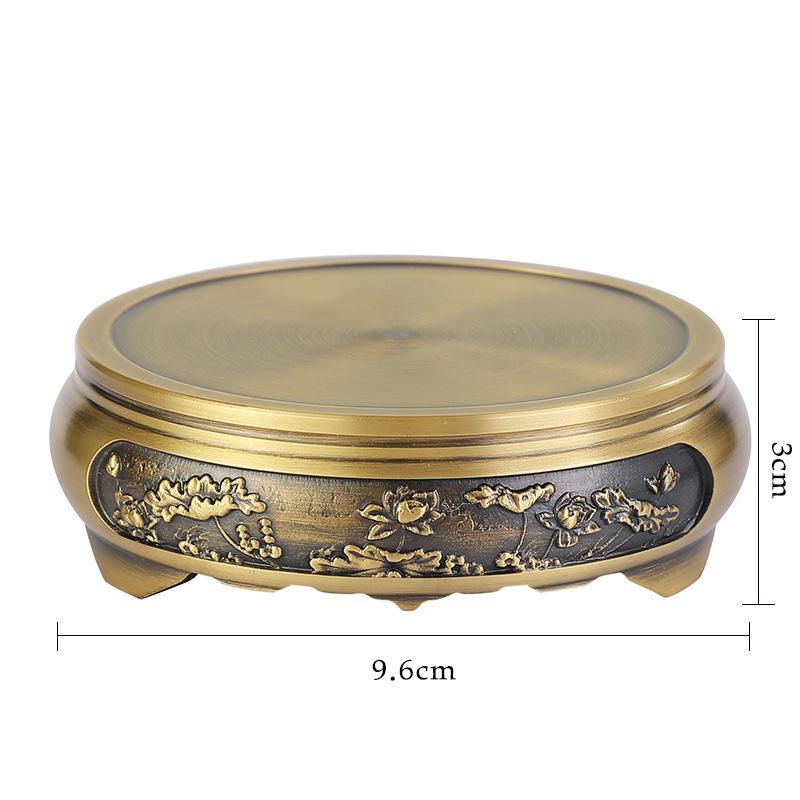 Bronze Chinese Retro Ornament: Brass Incense Burner with Mountain, Kylin, and Lotus Bases, Hundred Blessings Jar Design
