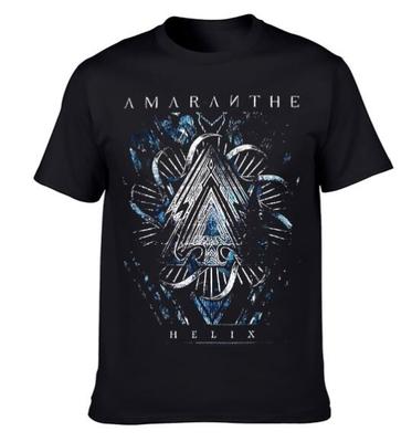 Amaranthe T-skjorte Nexus Blå Musikk T-skjorte Herre T-skjorte Sommer Bomull Kortermet O-hals Herre T-skjorte