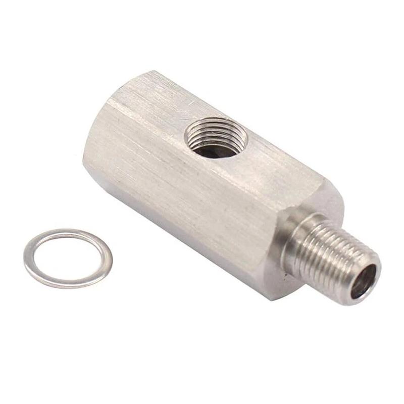 1/8 inch Oil Pressure Sensor Tee to NPT Adapter Turbo Supply Feed Line Gauge