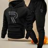 Men's Sports Shirts and Pants, Paired with Printed Hooded Sports Shirts and Casual Street Style Drawstring Pants, Suitable for Fashionable Styles