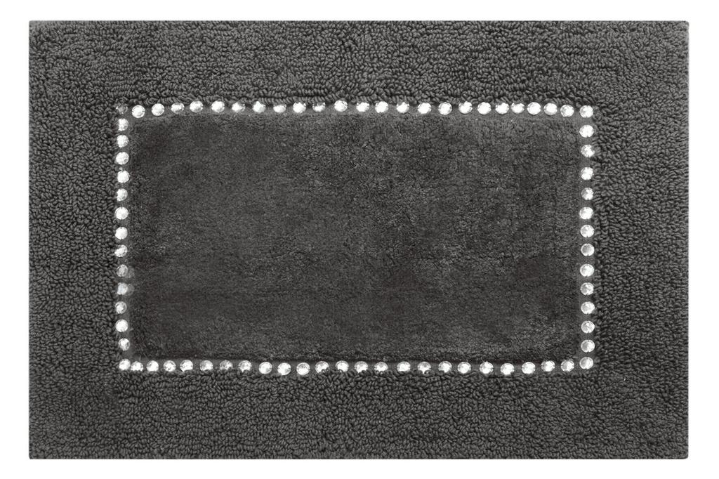 Miękki Dywanik Łazienkowy Bawełniany Chic Z Kryształkami 50X70Cm Stalowy
