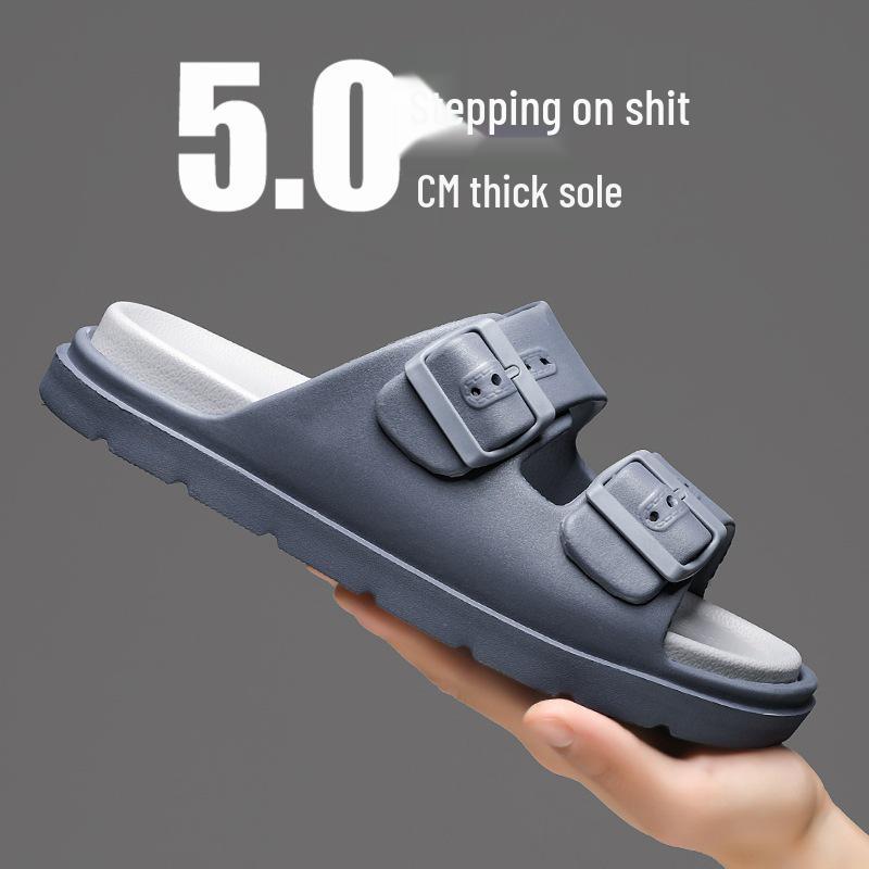 

Мужские летние модные шлепанцы на толстой подошве с двойным слоем - комфорт шаг по облаку , готовы к пляжу 42/43