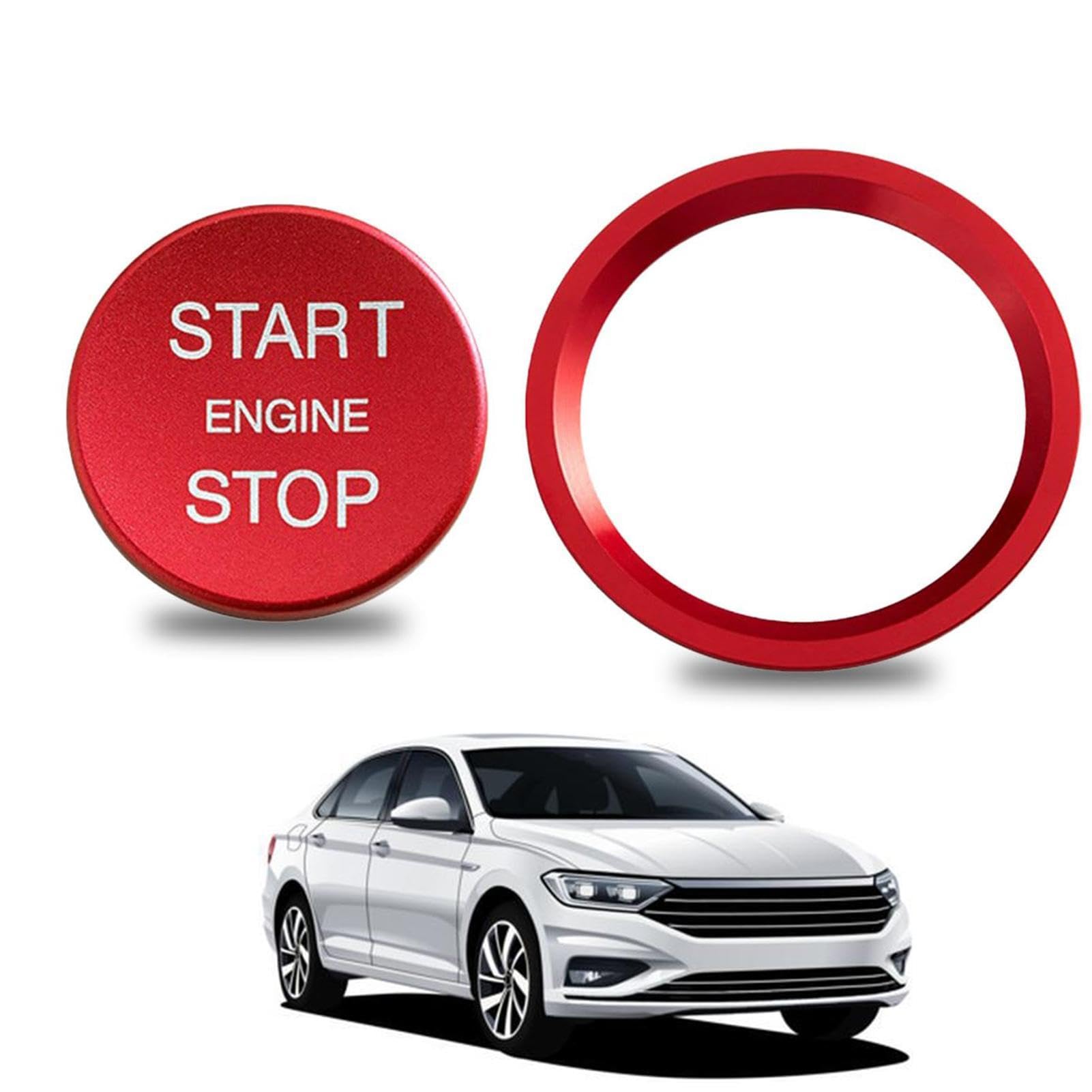 MLqkpwy Engine Button Cover Car Engine Start Button Cover Aluminum Alloy Car Start Car See description