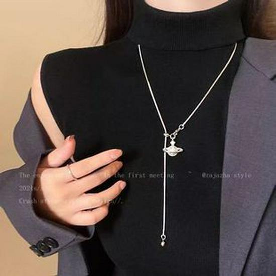Retro Long Sweater Necklace for Women - Luxury Niche High-End Jewelry 2025 Collection