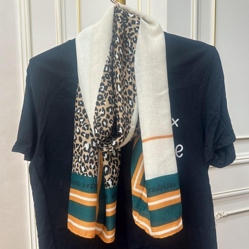 New fashion letter polka dot printed cotton and linen scarf classic autumn and winter warm scarf sunscreen shawl