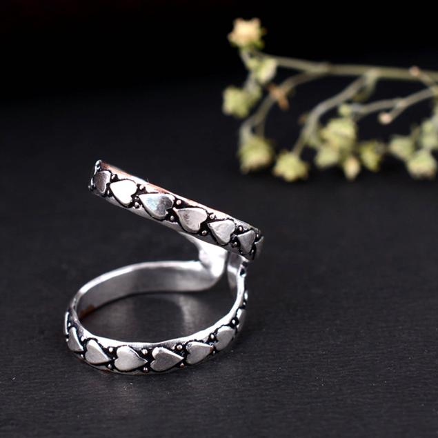 Silver Arthritis Thumb Splint Ring – Adjustable Handmade Therapy Support Band, Pain Relief Jewelry Gift for Women