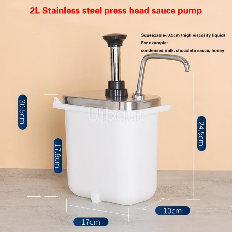 Condiment Pump Dispenser Syrup Fructose Squeeze Bottle Hand Pressed Plastic Sugar Press Sauce Pump Squeeze Milk Tea Shop Bottle