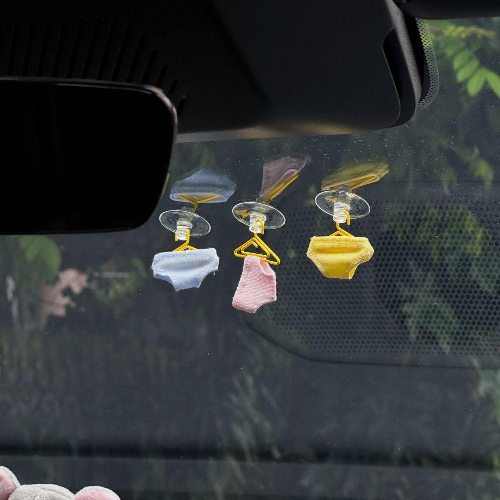 3/4Pcs Soft Touch Car Pendant Mini Underwear Mini Underwear Ornament  Vehicle Accessories