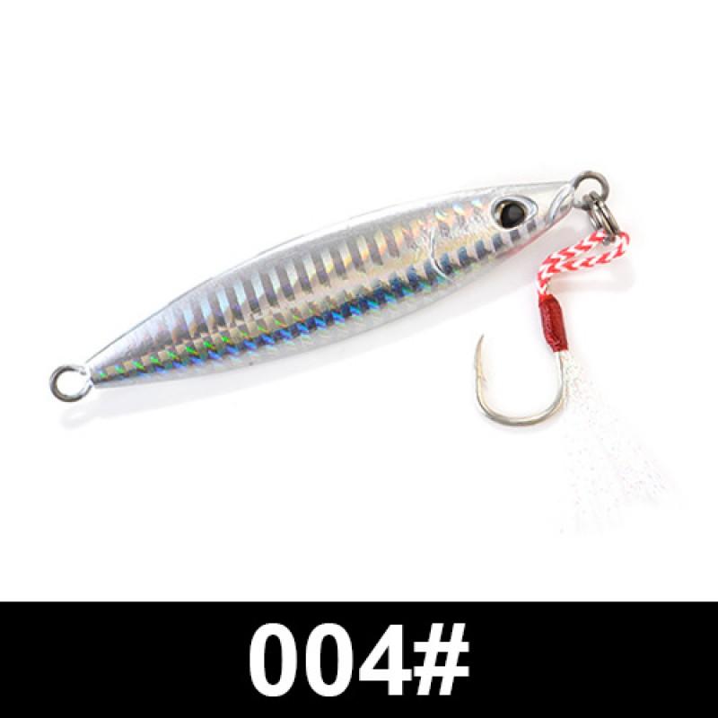 Slow-Falling Offshore Jigging Lure With Single Hook 150g 80g Lead Core Iron Plate Tuna Mahi Deep Sea Fishing