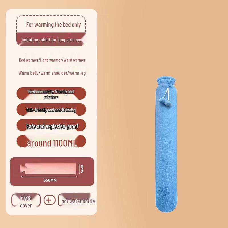 Extra Long Faux Rabbit Fur Hot Water Bottle