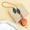 Bag Pendant Imitation Leather Hand-Stitched 3D Pomegranate Design Key Chain Wear-Resistant Bag Accessory