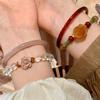 1Set Chinese Style Advanced Sense Rose Flower Beaded Bracelet For Women Girls Luxury High-End Vintage Bracelet Accessories Gifts
