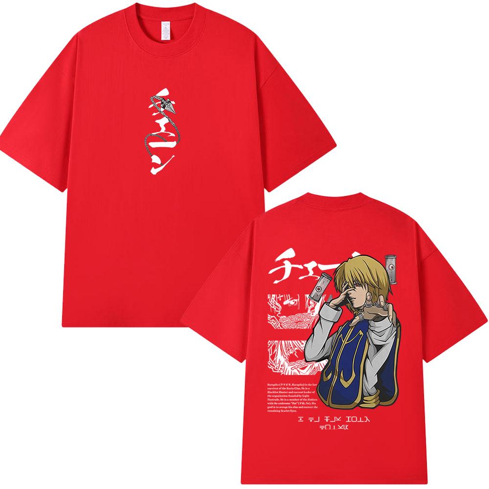 

Anime Hunter X Hunter Kurapika T-shirt Unisex Women Fashion Vintage Harajuku Short Sleeve T Shirt Cotton Casual Oversized T-shirts S