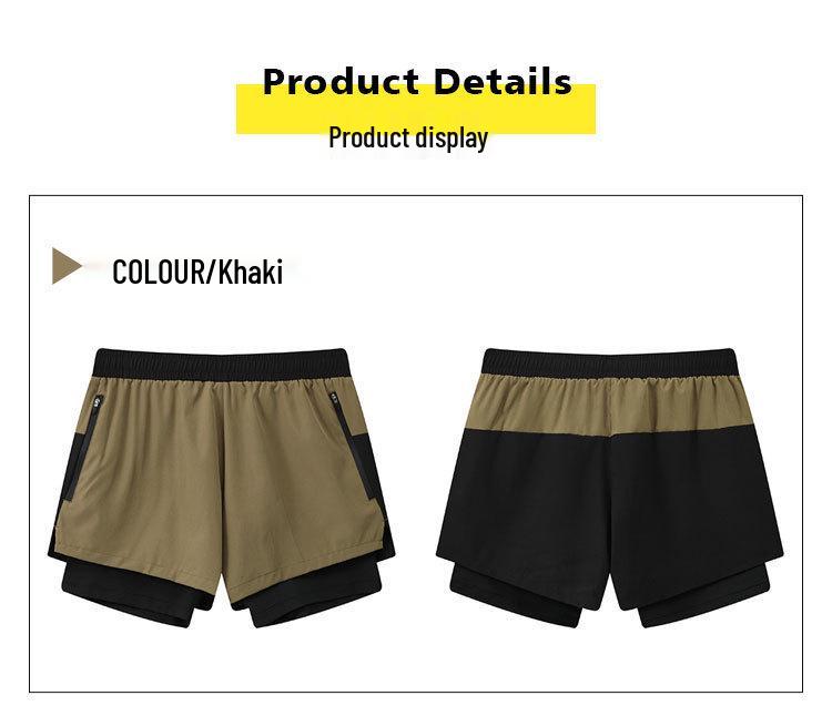 Men's Quick-Dry Summer Sports Shorts with Liner - Three-Quarter Length for Running, Fitness, Track, and Basketball.