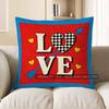 2D Checkered Heart & Love Throw Pillow Cover Pattern Cushion Cover Suitable For Sofa Bedroom Car Pillow Cover