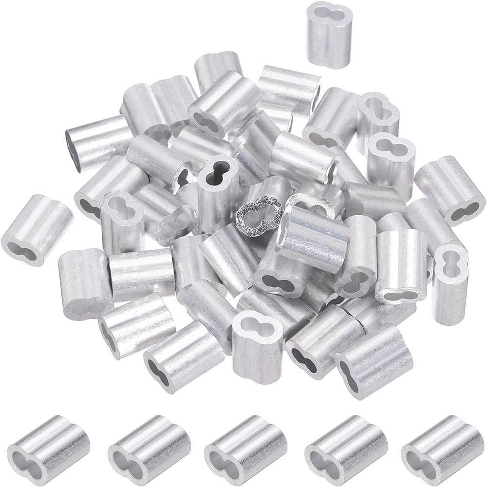 Double Hole Aluminum Sleeve Clamps Aluminum Material Cable Crimp Sleeve Cable Management