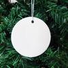 6/12Pcs Christmas Sublimation-Blank Ceramic Pendant White Round Ceramic Hanging Ornament with Golden String for Crafting Christmas Tree Personalized