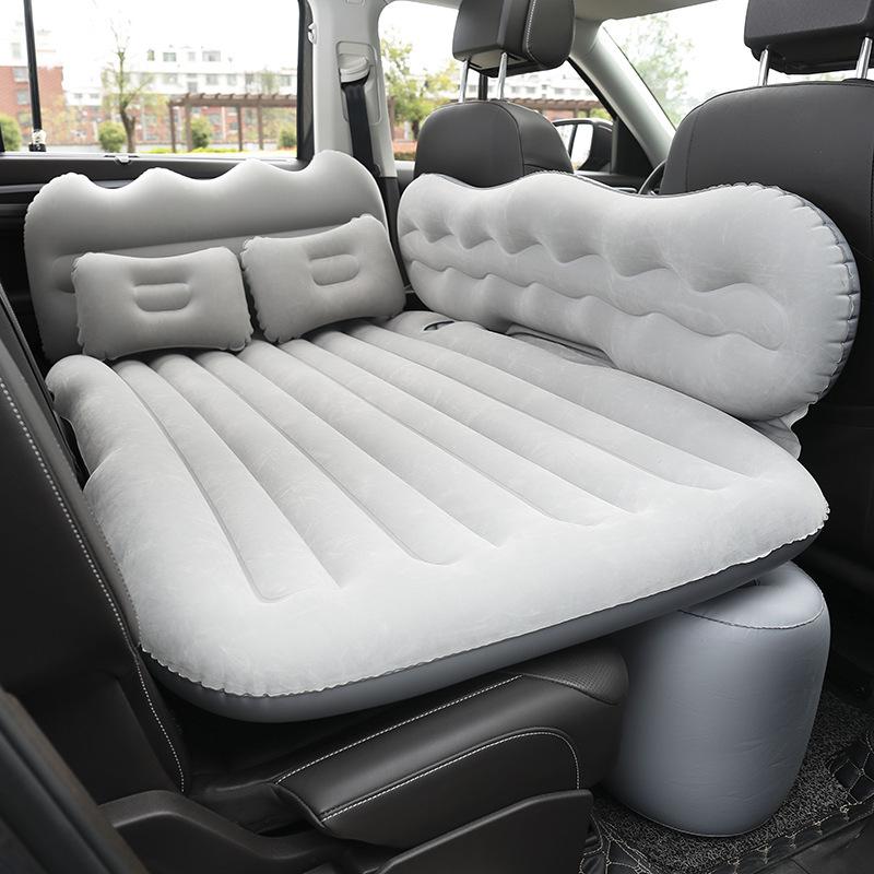 PVC Flocking Inflatable Car Mattress - Universal Travel Bed for Rear Seat