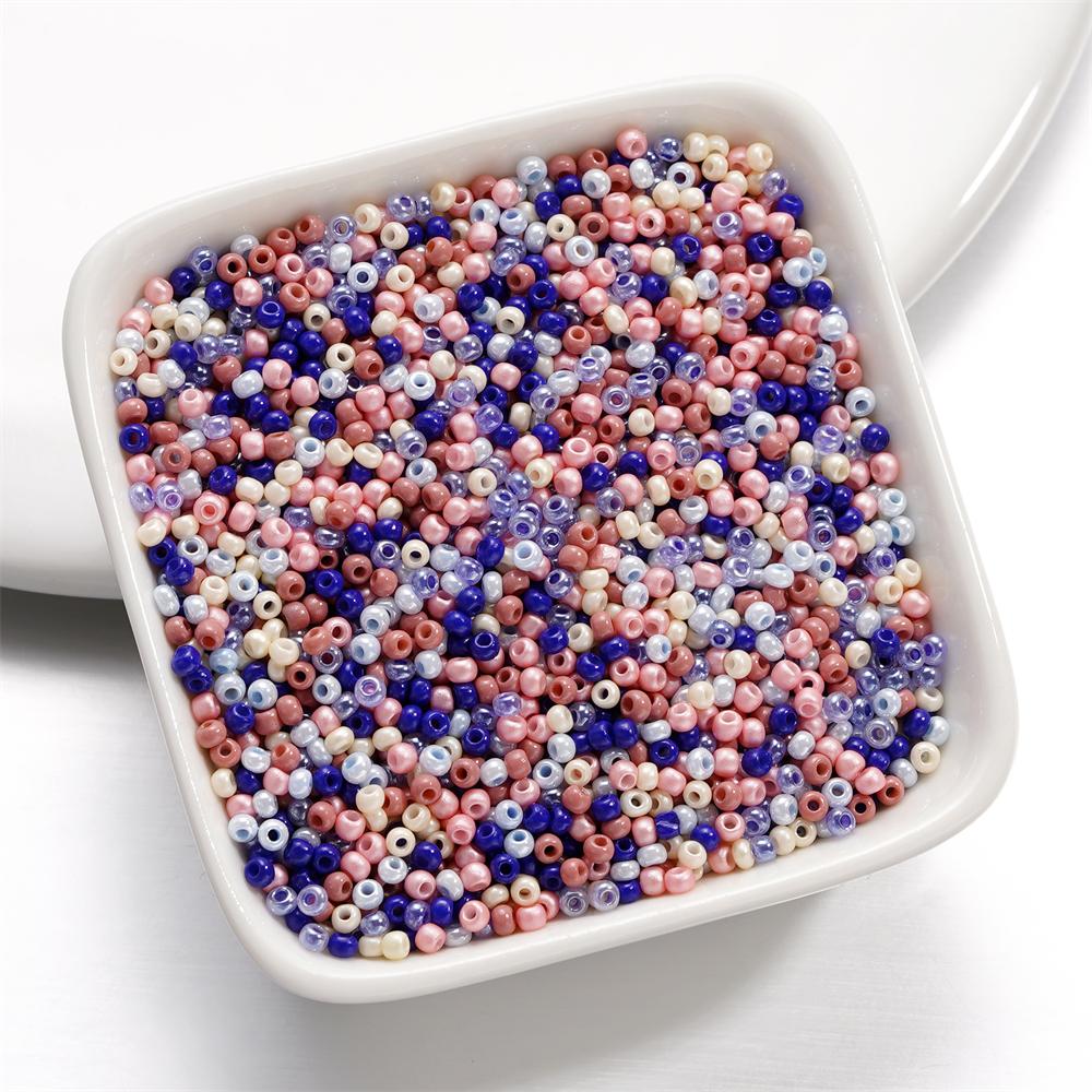 10g/Lot 2mm Mixed Color Glass Seed Beads Round Spacer Bead For DIY Earrings Bracelet Necklace Jewelry Making Accessories