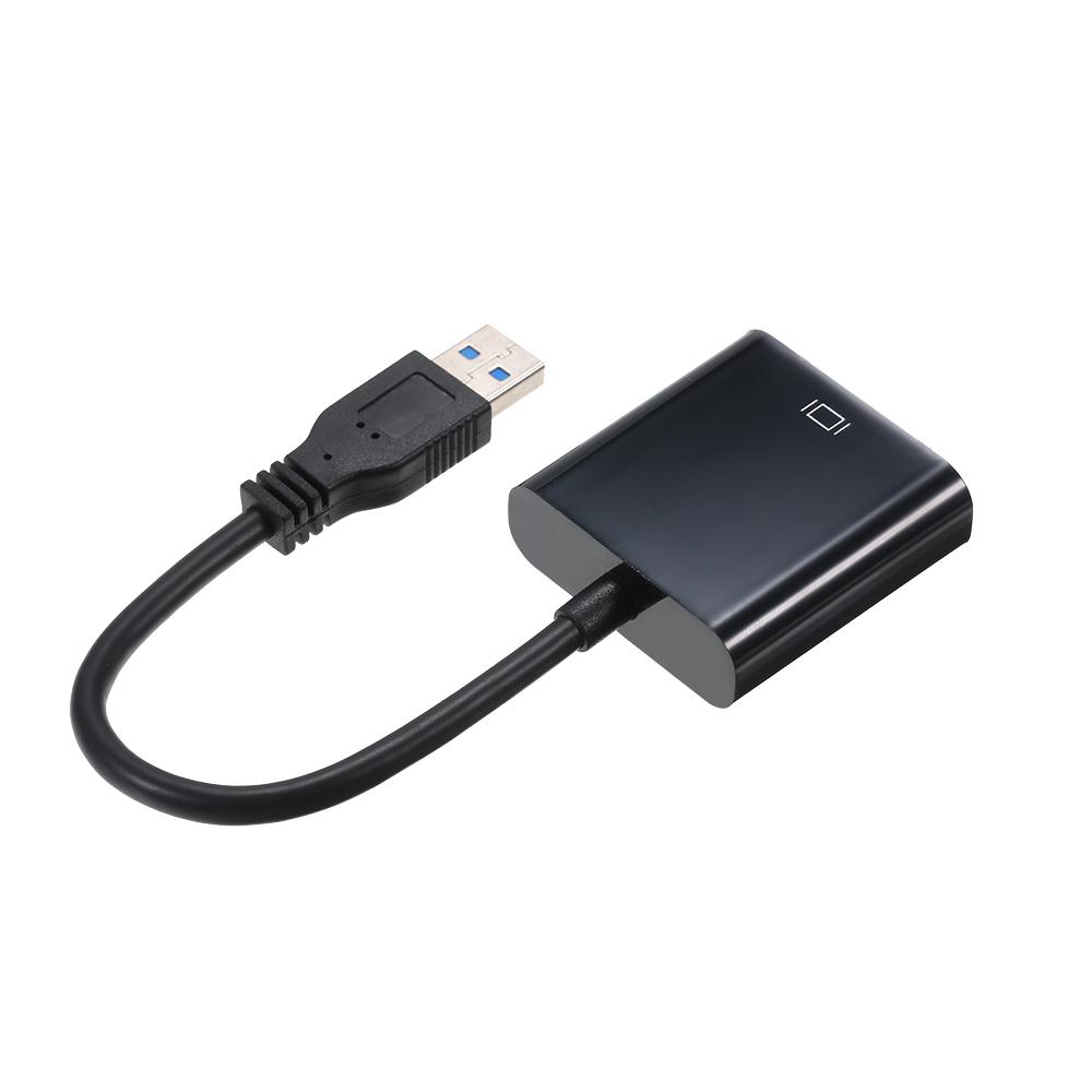 USB3.0 auf VGA Buchse Adapter Konverter Kabel 1080p für PC Laptop Projektor TV Box