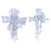 Rose Skull Crossed Mold Valentines Semi-stereoscopic Silicone Molds Epoxy Casting Mould for Wall Hanging Decor DIY Craft