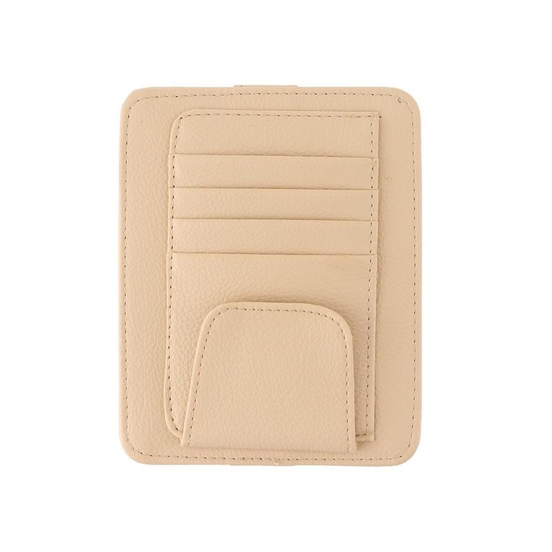 Sluneční clona Multifunkční PU Balíček na karty do auta Úložný organizér na brýle Auto závěsná taška Auto úklid