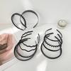 Black Series Headband Korean Style Practical Simple Face Wash Non-Slip Toothed Pressure Hair Hair Band Plastic Hair Accessories