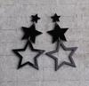 Punk Neon Color Star Acrylic Dangle Earrings For Women Girl Hollow Geometric Pentagram Long Drop Earrings Fashion Jewelry Gifts