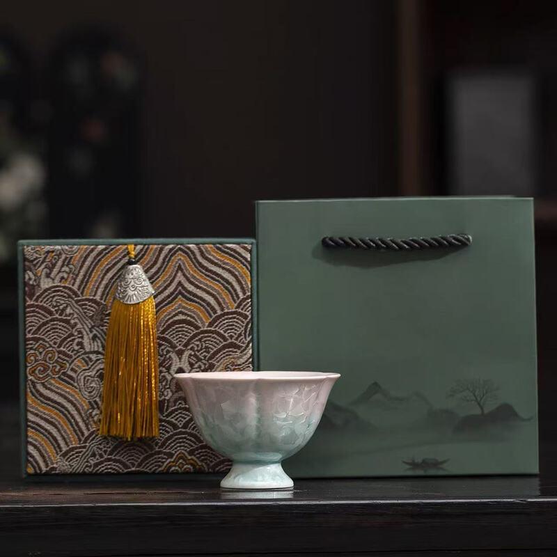 Kiln-Fired Crystal Glaze Ceramic Tea Tasting Cup